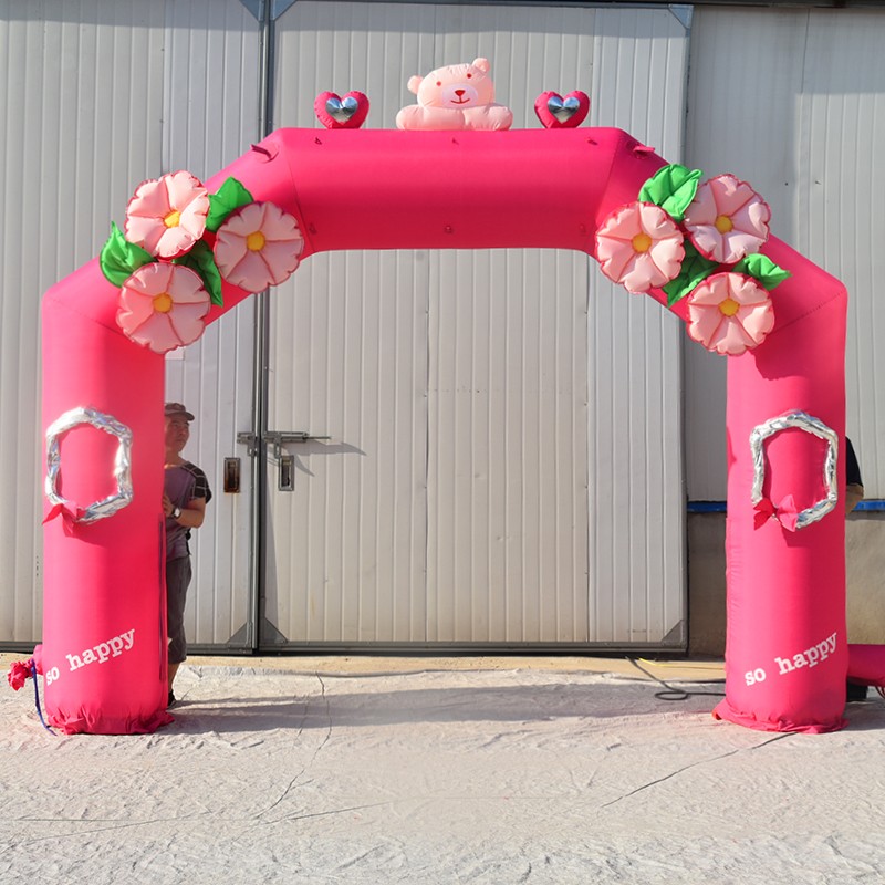 贵州粉色婚礼拱门